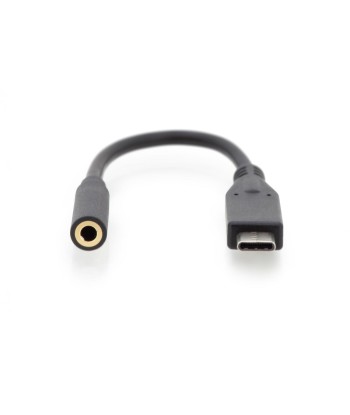 Digitus USB-C на 3.5mm Аудио Адаптер Кабель - Черный, 0.2m