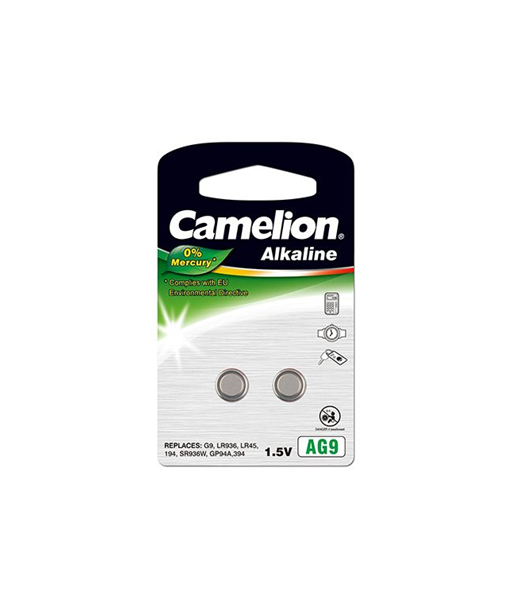 Camelion AG9/LR45/LR936/394, Alkaline Buttoncell, 2 pc(s)