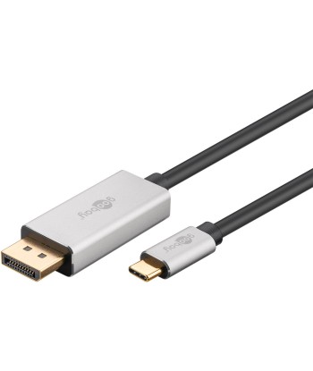 Goobay USB-C to DisplayPort Adapter Cable - 2m, Silver/Black
