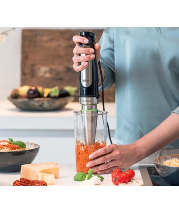 Blender Braun MQ7000X MultiQuick Immersion, 1000 W, Number of speeds 2, Black/Stainless Steel