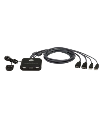 Aten 2-Port USB FHD HDMI Cable KVM Switch CS22HF