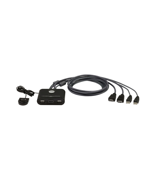 Aten 2-Port USB FHD HDMI Cable KVM Switch CS22HF