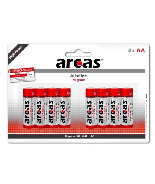 Arcas AA/LR6, Alkaline, 8 pc(s) Arcas AA/LR6, Alkaline, 8 pc(s)