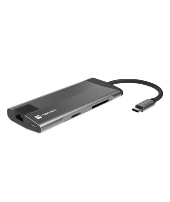 Natec USB-C Multiport Adapter 	NMP-1690 0.15 m, Grey, USB Type-C