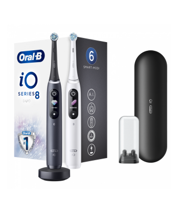 Oral-B iO8 Duo Elektriline Hambahari - Must Onyx/Valge