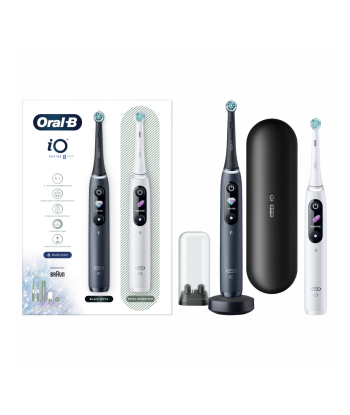 Oral-B iO8 Duo Elektriline Hambahari - Must Onyx/Valge