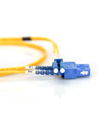 Digitus Optiline fiiberkaabel, Duplex, LC/SC, SM OS2, 2m, Kollane