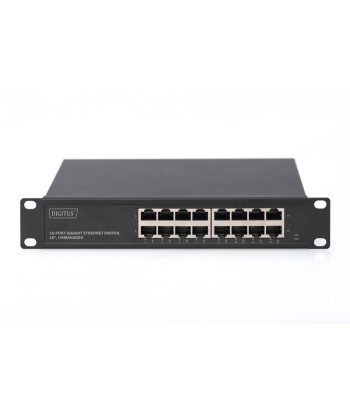 Digitus 16-port Gigabit Ethernet Switch DN-80115 10/100/1000 Mbps (RJ-45), Unmanaged, Rackmountable, Power supply type Internal