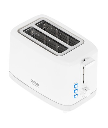 Camry CR 3219 Toaster - 2-Slot, 750W, White Plastic Housing