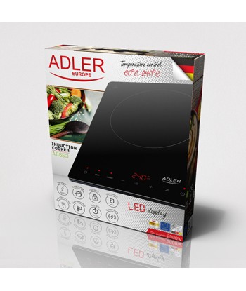 Варочная панель Adler AD 6513 Number of burners/cooking zones 1, LCD Display, Black, Induction