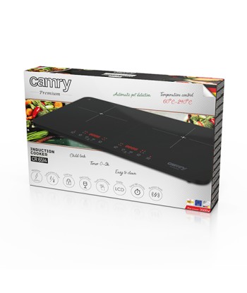 Pliidiplaat Camry CR 6514 Number of burners/cooking zones 2, LCD Display, Black, Induction