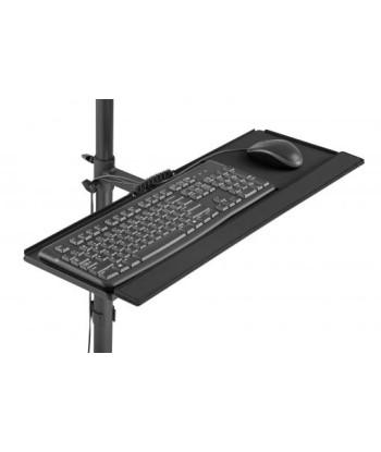 Digitus Mobile workstation with individual height adjustment 	DA-90374, 17-32", Monitor Mount, PC Holder, Black