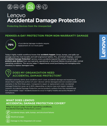 Lenovo Warranty 3Y Accidental Damage Protection One (for 3Y Warranty Computers)