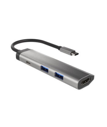 Natec Fowler Slim USB-C Multiport Adapter - Grey