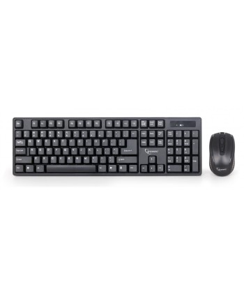 Gembird KBS-W-01 Wireless Keyboard and Mouse Set - Black (US Layout)