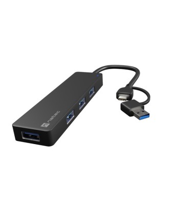 Natec USB 3.0 HUB, Mayfly, 4-Port, Black