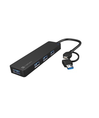 Natec USB 3.0 HUB, Mayfly, 4-Port, Black