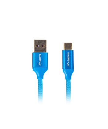 Lanberg USB-C to USB-A Cable, 1 m, Blue