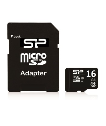 Silicon Power 16 GB, MicroSDHC, Flash memory class 10, SD adapter