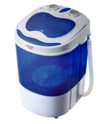 Adler AD 8051 Top Loading Washing Machine - 3kg Capacity, Compact Design - White/Blue