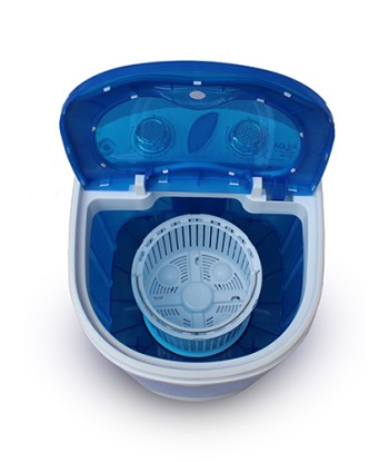 Adler AD 8051 Top Loading Washing Machine - 3kg Capacity, Compact Design - White/Blue