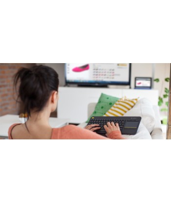 Беспроводная клавиатура Logitech K400 Plus с тачпадом - Черный (NL)