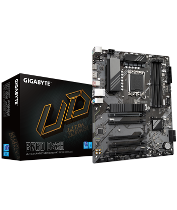 Gigabyte B760 DS3H 1.0 M/B Processor family Intel, Processor socket LGA1700, DDR5 DIMM, Memory slots 4, Supported hard disk