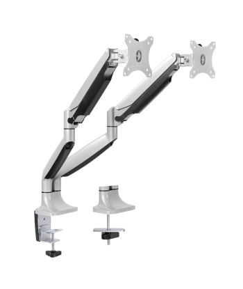 LogiLink BP0043 Dual Monitor Desk Mount (13-32 inch, Gas Spring, Aluminum)