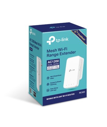 TP-LINK Mesh Extender RE300 802.11ac, 2.4GHz/5GHz, 300+867 Mbit/s, Antenna type 2xInternal