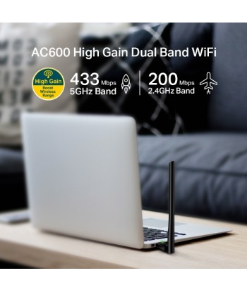 WRL ADAPTER 600MBPS USB/ARCHER T2U PLUS TP-LINK