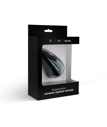 Gembird MUSW-ERGO-01 2.4GHz Wireless Optical Mouse, USB, Wireless connection, Black