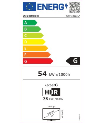 LG 43UR73003LA 43" (108 cm), UHD 4K Smart TV
