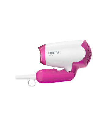 Philips Hair Dryer BHD003/00 - Compact 1400W with 2 Temperature Settings - White/Pink