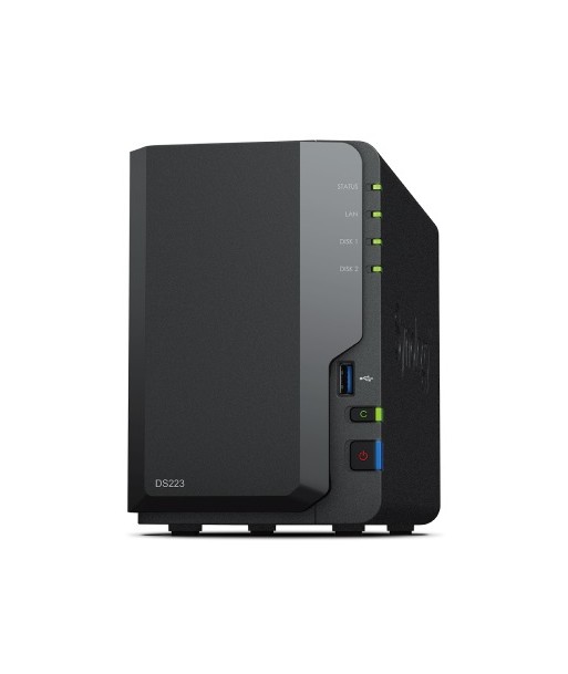 Synology DS223 Up to 2 HDD/SSD Hot-Swap, RTD1619B, Processor frequency 1.7 GHz, 2 GB, DDR4, RAID Basic, JBOD, RAID 0, RAID 1 Synology DS223 Up to 2 HDD/SSD Hot-Swap, RTD1619B, Processor frequency 1.7 GHz, 2 GB, DDR4, RAID Basic, JBOD, RAID 0, RAID 1