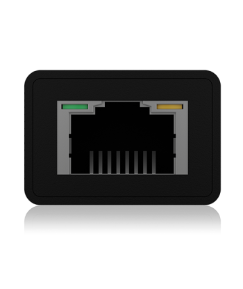 Raidsonic 4 Port Hub with USB 3.0 Type-A, Type-C, Gigabit LAN Icy Box IB-HUB1419-LAN Black