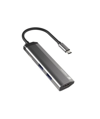 Natec Fowler Slim USB-C Multiport Adapter - Grey