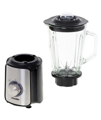 Mesko Blender MS 4080 Tabletop, 600 W, Jar material Glass, Jar capacity 1.5 L, Ice crushing, Black/Silver