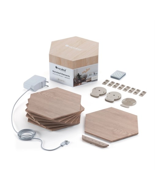 Nanoleaf Elements Wood Look Hexagons Starter Kit (7 Panels) - Transform Your Space with Natural Warmth! Nanoleaf Elements Wood Look Hexagons Starter Kit (7 Panels) - Transform Your Space with Natural Warmth!