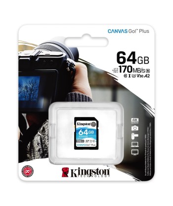 Kingston Canvas Go! Plus 64 GB, SD, Flash memory class 10