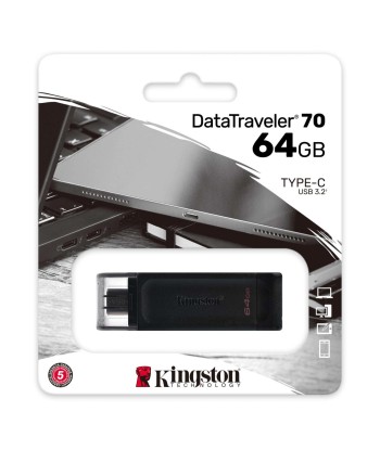 Kingston DataTraveler 70 64 GB, USB-C, Black