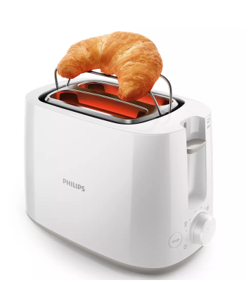 Philips Toaster HD2581/00 Daily Collection Power 760-900 W, Number of slots 2, Housing material Plastic, White