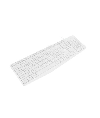 Natec Nautilus NKL-1951 Wired Keyboard - US, USB Type-A, White