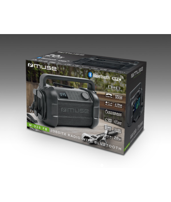 Muse M-928 FB Jobsite Radio speaker, Black