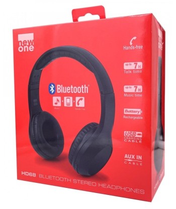 New-One HD 68 Wireless Headphones - Black