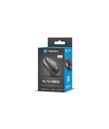 Natec Vireo 2 Wired Optical Mouse - 1000 DPI, Black