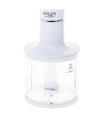 Набор ручного блендера Adler AD 4620 - Мощный 800 Вт, 2 скорости и измельчитель - Белый