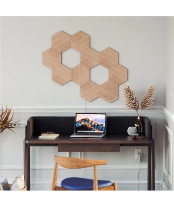 Nanoleaf Elements Wood Look Hexagons Starter Kit (7 Panels) - Transform Your Space with Natural Warmth!