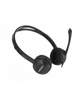 Наушники с микрофоном Natec Headset Canary Go, Noise canceling, 3.5 mm, Black