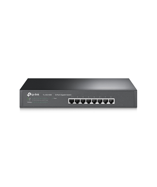 TP-LINK 8-Port Gigabit Switch TL-SG1008	 10/100/1000 Mbps (RJ-45), Unmanaged, Desktop/Rackmountable, Ethernet LAN (RJ-45)
