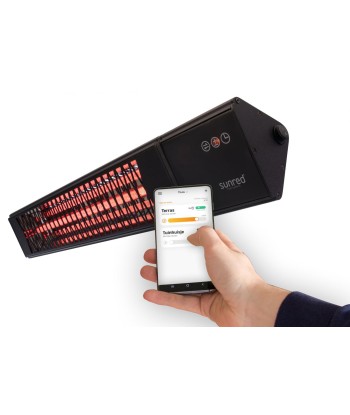 SUNRED Heater PRO25W-SMART, Triangle Dark Smart Wall Infrared, 2500 W, Black, IP55